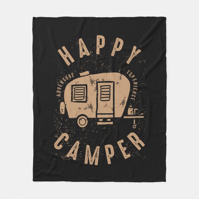 Camper Adventure Fleece Blanket (Front)