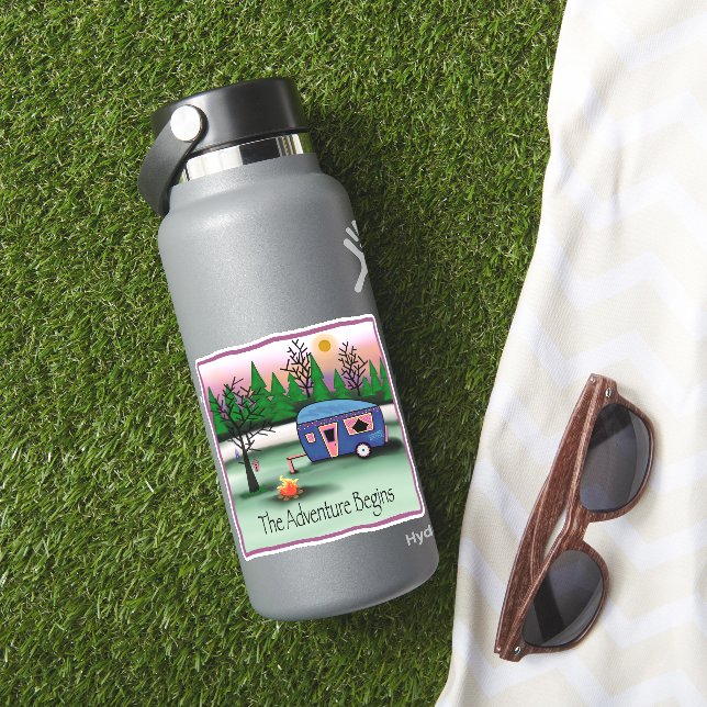 Camper Adventures Fun Trendy Inspirivity Sticker (HydroFlask Insitu)