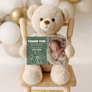 Camper Birthday Photo Thank You Card