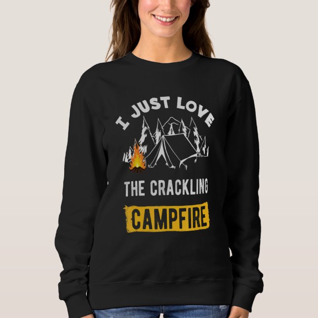 Camper Campfire Tent Camping Sweatshirt (Front)