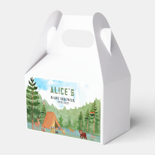 Camper Camping Adventure Forest Animal Baby Shower Favour Box