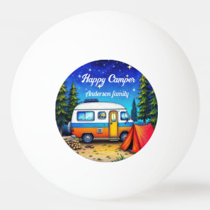 Camper Camping Blue Green Nature Picnic Ping Pong Ball