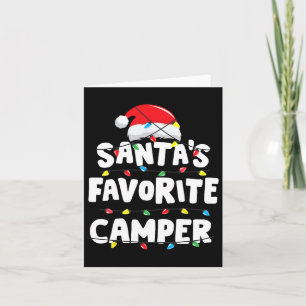 Camper Camping Christmas Santa's Favourite Funny X Card