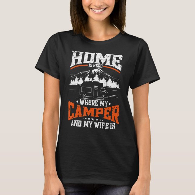 Camper Caravan Camper  Camping T-Shirt (Front)