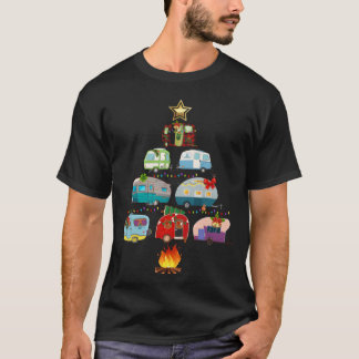 Camper Christmasree Vehicles Camping Rving vintage T-Shirt