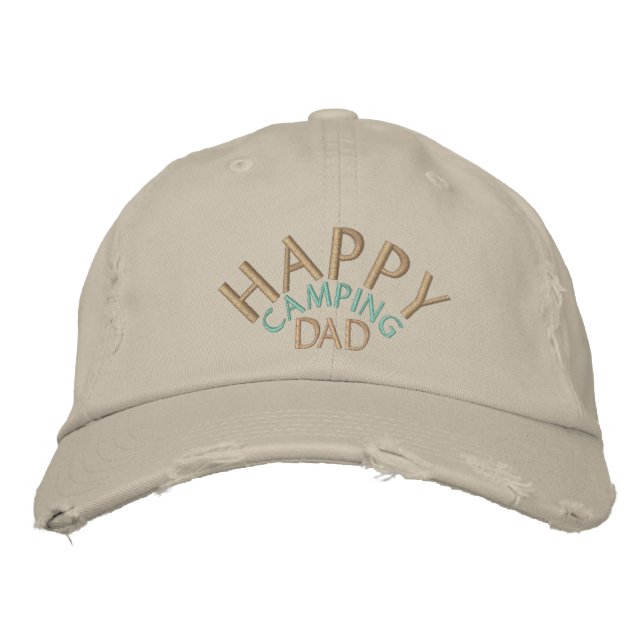Camper Dad Father's Day / Birthday Dad Embroidered Hat (Front)
