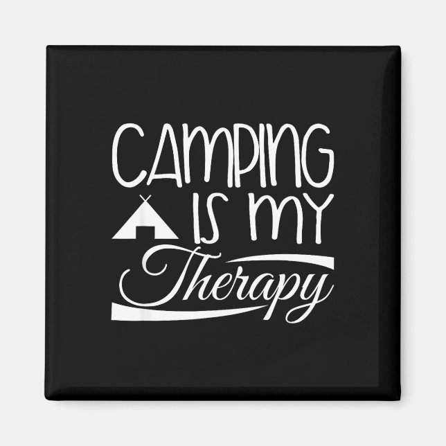 Camper design - camping is my therapy  magnet (Front)