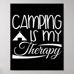 Camper design - camping is my therapy poster