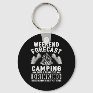 Camper Fun Weekend Forecast Camping With Chance Of Key Ring