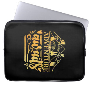 Camper Gift Adventure Is Awaits Laptop Sleeve