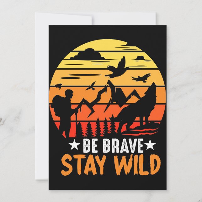 Camper Gift Be Brave Stay Wild Save The Date (Front)