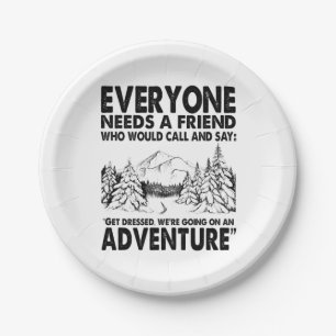 Camper Gift Everyone Needs A Friend Birthday Paper Plate