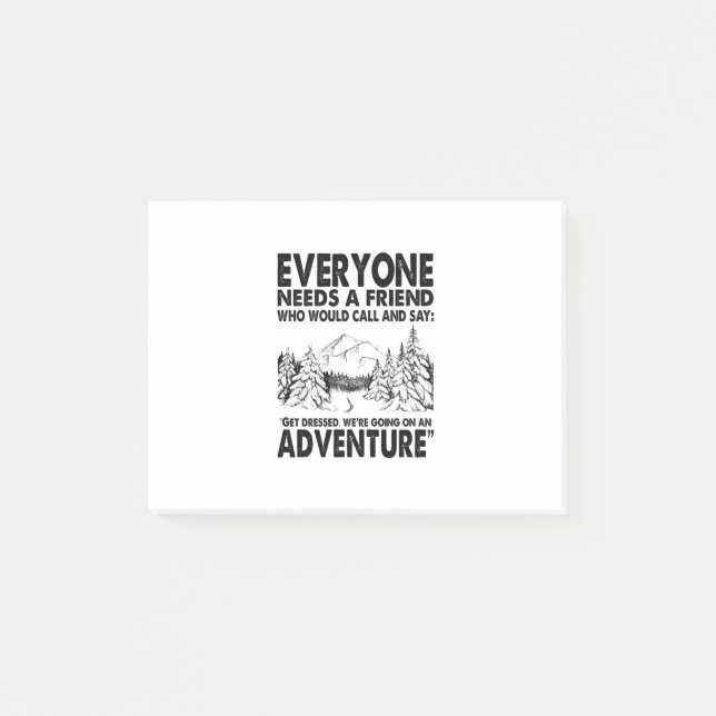Camper Gift | Everyone Needs A Friend Birthday Post-it Notes (Front)