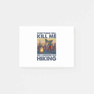 Camper Gift Go Hiking With Cat Birthday Post-it Notes