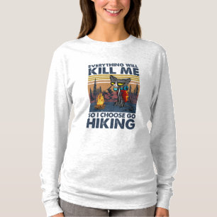 Camper Gift   Go Hiking With Cat Birthday T-Shirt