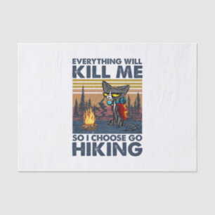 Camper Gift Go Hiking With Cat Birthday Tissue Paper