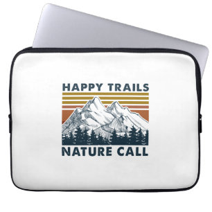 Camper Gift   Happy Trails Nature Call Birthday Laptop Sleeve