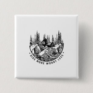 Camper Gift Hike More Worry Less Birthday 15 Cm Square Badge