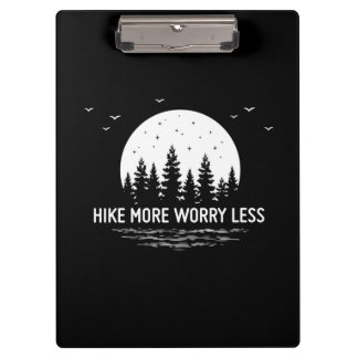 Camper Gift | Hike More Worry Less Birthday Clipboard