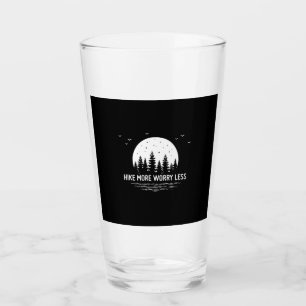 Camper Gift   Hike More Worry Less Birthday Glass