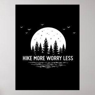 Camper Gift   Hike More Worry Less Birthday Poster