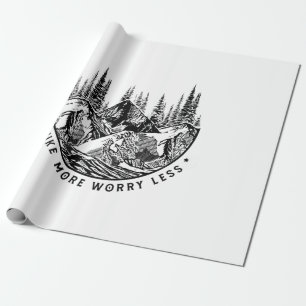 Camper Gift Hike More Worry Less Birthday Wrapping Paper