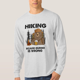 Camper Gift Hiking Bear Birthday T-Shirt