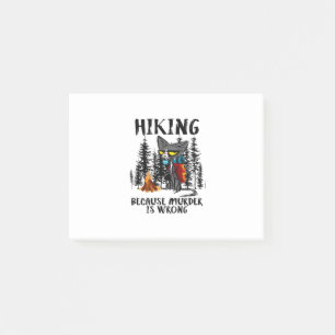 Camper Gift Hiking Because Murder Is Wrong Xmas Post-it Notes