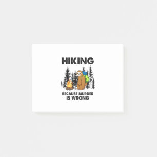Camper Gift Hiking Because Murder Is Wrong Xmas Post-it Notes