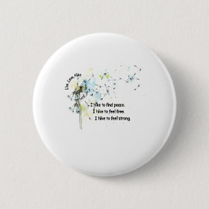 Camper Gift   I Hike To Find Peace Birthday 6 Cm Round Badge