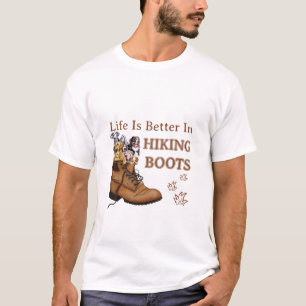 Camper Gift Life Is Better In Hiking Boots Dog T-Shirt