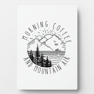 Camper Gift Morning Coffee And Mountain Air Xmas Plaque