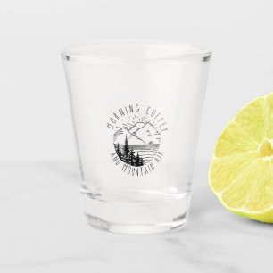 Camper Gift Morning Coffee And Mountain Air Xmas Shot Glass