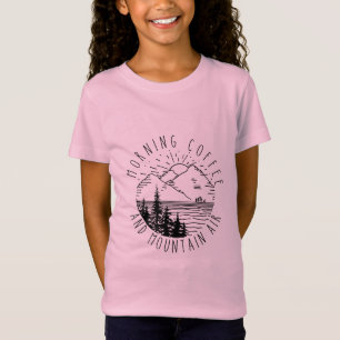Camper Gift Morning Coffee And Mountain Air Xmas T-Shirt