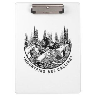Camper Gift   Mountains Are Calling Birthday Clipboard
