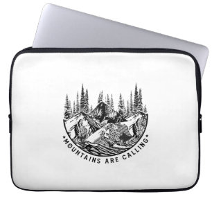 Camper Gift   Mountains Are Calling Birthday Laptop Sleeve