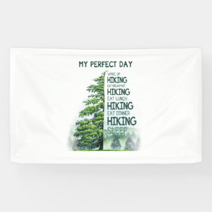 Camper Gift   My Perfect Day Hiking Birthday Banner