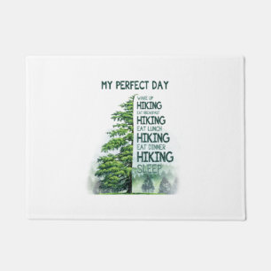 Camper Gift My Perfect Day Hiking Birthday Doormat