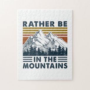 Camper Gift Rather Be In The Mountains Birthday Jigsaw Puzzle