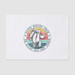 Camper Gift Sloth Hiking Team Birthday Tissue Paper