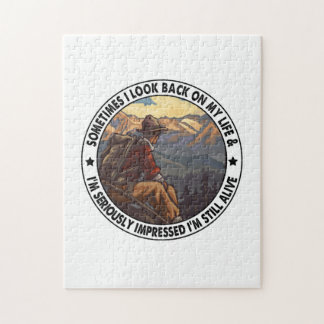 Camper Gift | Sometimes I Look Back On My Life Jigsaw Puzzle