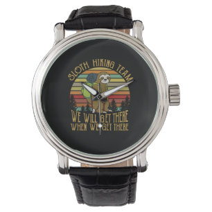 Camper Gift   Vintage Sloth Hiking Team Birthday Watch