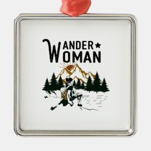 Camper Gift   Wander Woman Birthday Metal Tree Decoration