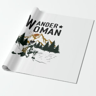 Camper Gift   Wander Woman Birthday Wrapping Paper