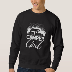 Camper Girl Camper Caravan Camping Sweatshirt