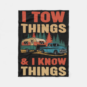 Camper Life Humour For Dads Who Tow And Know Fleece Blanket