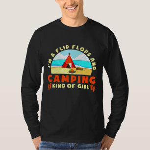 Camper Mum Tent Im A Flip Flops And Camping Kinda T-Shirt