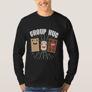 Camper Outdoor Tent Group Hug Marshmallows Smores T-Shirt