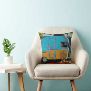 Camper Painting - Gift for Camping Lovers Cushion