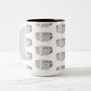 Camper Pattern Two-Tone Coffee Mug